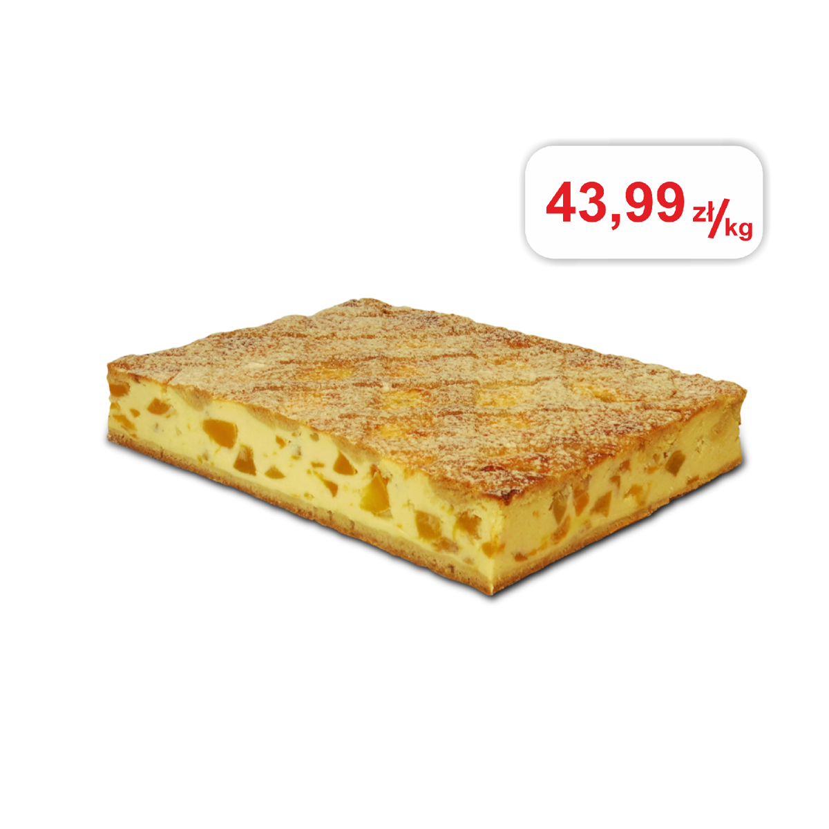 Sernik z brzoskwiniami